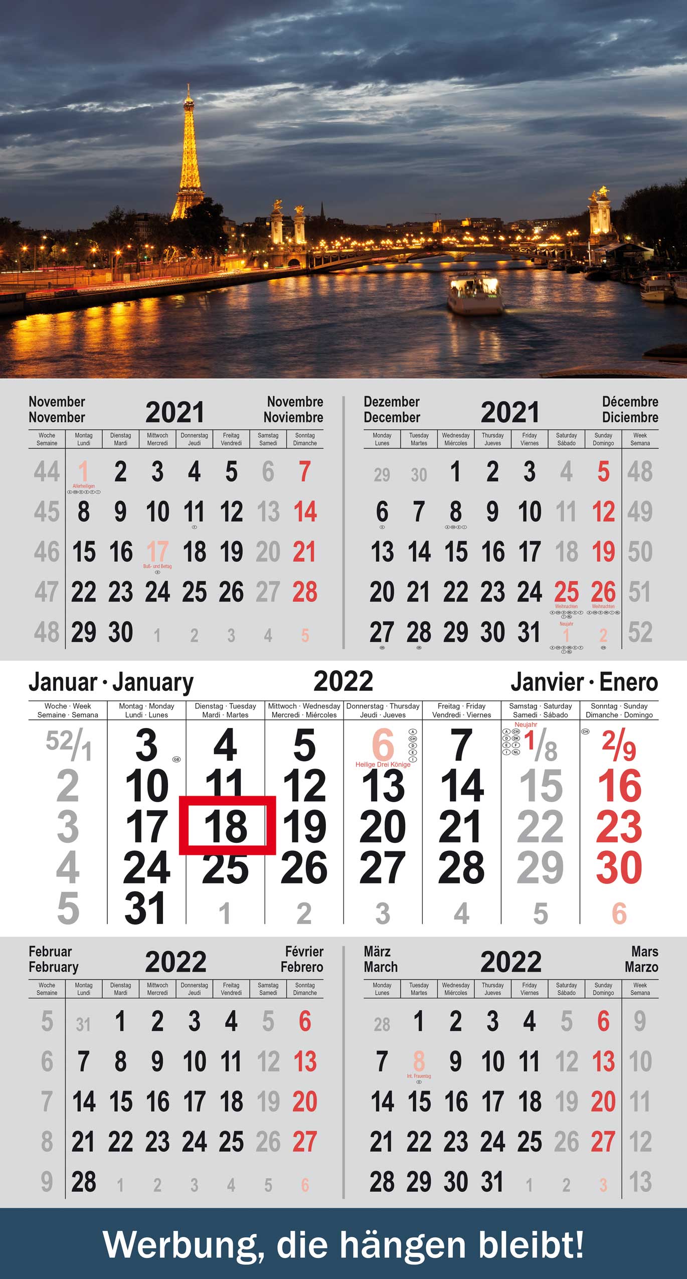 5-month calendar small