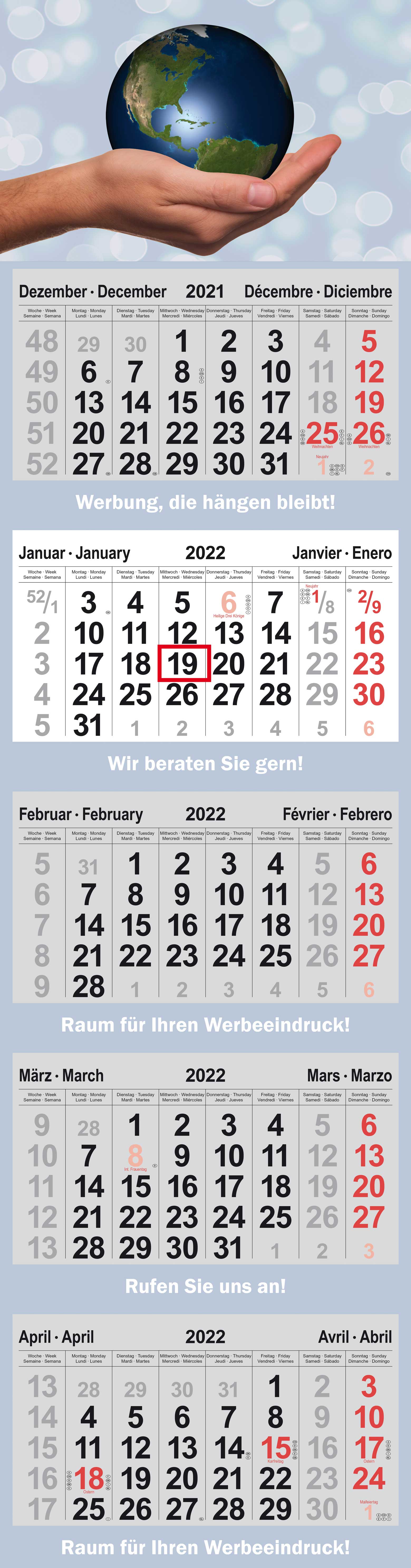 5-month calendar medium